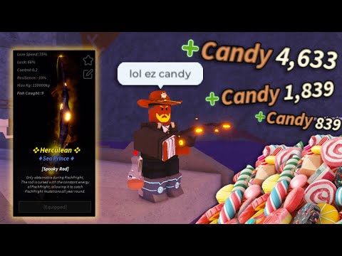 Thumbnail for How To EASILY FARM CANDY With NEW SPOOKY ROD In FISCH Roblox