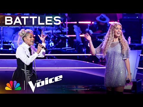 Thumbnail for Sadie Dahl and Toni Lorene Earn a Steal and Chills in "Love on the Brain" Duet | Voice Battles | NBC