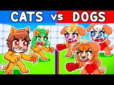 Thumbnail for CATS VS DOGS In Roblox Rivals...
