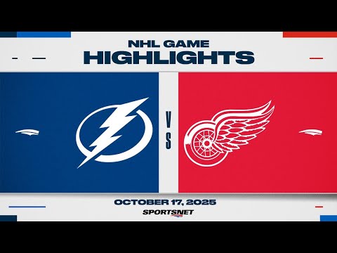Thumbnail for NHL Highlights | Lightning vs. Red Wings - October 17, 2025