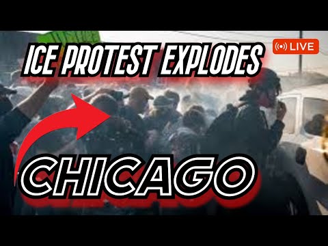 Thumbnail for 🚨BREAKING: ICE Protesters Clash with Police LIVE — Illinois State Police Move In