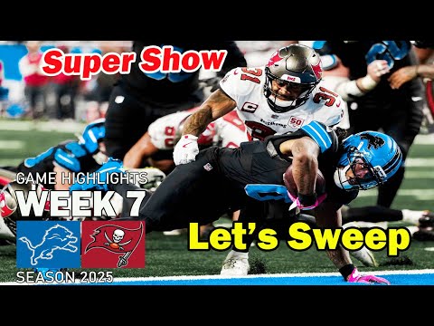 Thumbnail for Lions vs. Buccaneers Full Highlights | Week 7 NFL Highlights 2025