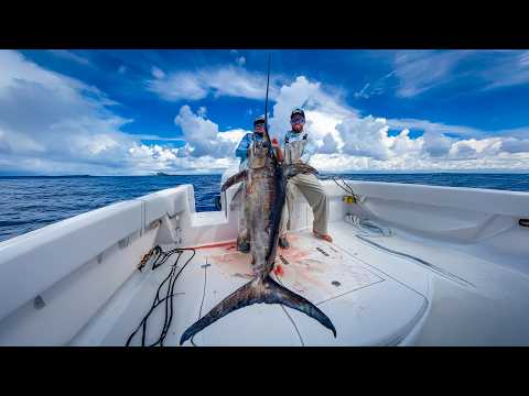 Thumbnail for 300lbs of SWORDFISH in 40 min!  Catch Clean Cook (Daytime Swordfish)