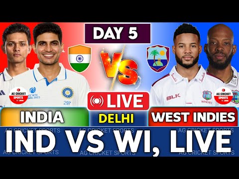Thumbnail for 🔴INDIA vs WEST INDIES Day 5 Test Analysis and  Updates | Ind vs Wi 2nd Test Test Day 4 Live