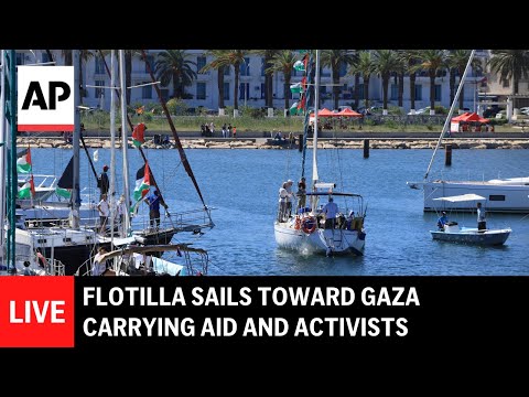Thumbnail for Global Sumud Flotilla LIVE: Boats sail toward Gaza carrying aid and activists