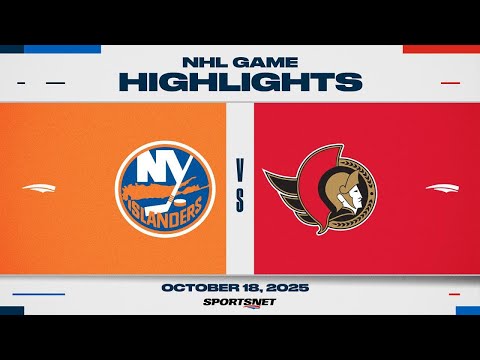 Thumbnail for NHL Highlights | Islanders vs. Senators - October 18, 2025