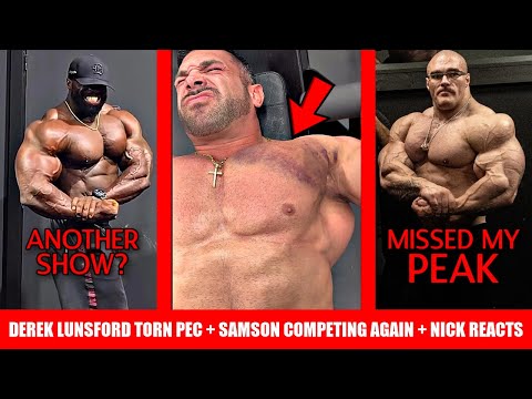 Thumbnail for Derek Won with a Torn Pec + Samson Competing Again Soon + Nick Walker Reacts to his Olympia Placing