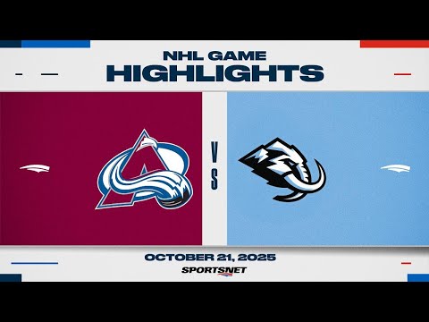 Thumbnail for NHL Highlights | Avalanche vs. Mammoth - Oct 21, 2025