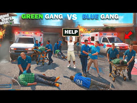 Thumbnail for Shinchan Green Gang Vs Franklin Blue Gang Chaos After Revenge In GTA 5!