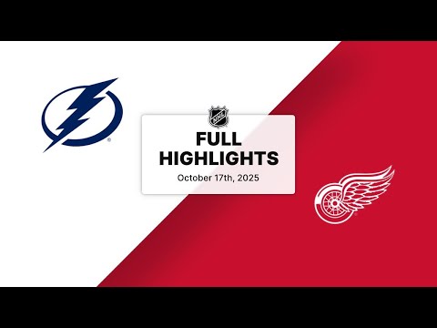 Thumbnail for NHL Highlights | Lightning vs. Red Wings | October 17, 2025