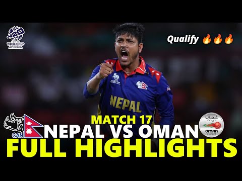 Thumbnail for Nepal vs Oman Full Highlights ICC Men's T20 World Cup Asia & EAP Qualifier 2025 | NEP VS OMN