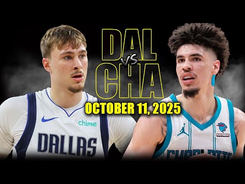 Thumbnail for Dallas Mavericks vs Charlotte Hornets Full Game Highlights - October 11, 2025 | NBA Preseason