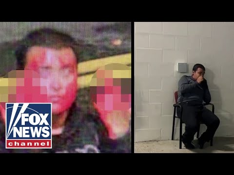 Thumbnail for Man arrested for dumping paint on ICE facility seen visibly shaken
