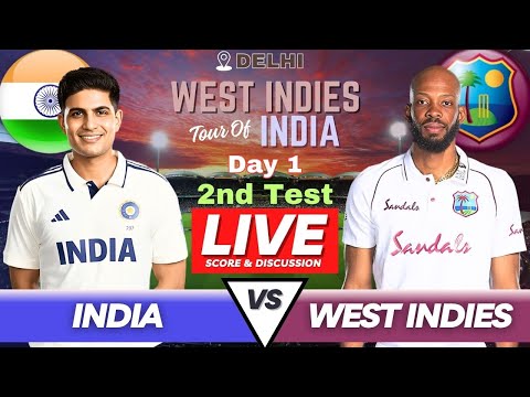 Thumbnail for Ind vs WI 2nd Test Day 1 Analysis | Live Cricket Match Today | India vs West Indies Test Live