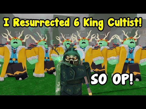 Thumbnail for Unlocked Necromancer! Resurrect Full Team King Cultist In 99 Nights in the Forest Roblox!