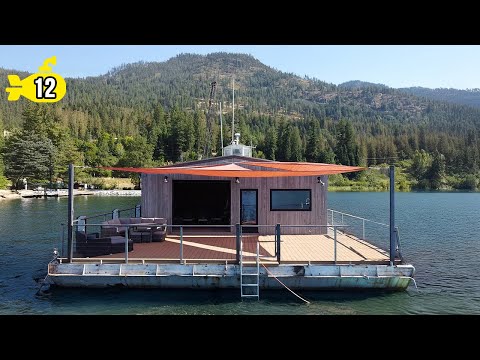 Thumbnail for FINISHING the Exterior of Our Navy Barge Houseboat (ep 12)