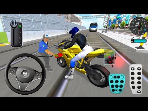 Thumbnail for Yellow Brand New Bike Vs Bullet Train 3d Driving Class android game play video || Car Game #cargame