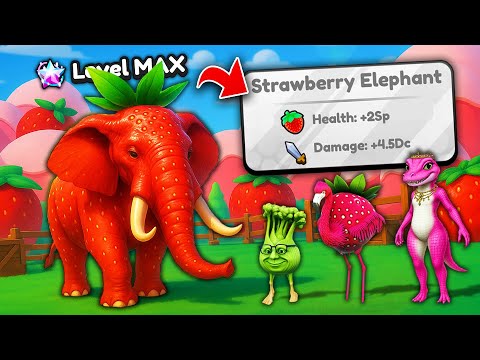 Thumbnail for Unlocking MAX LEVEL Strawberry Elephant In Brainrot Evolution! (Roblox)