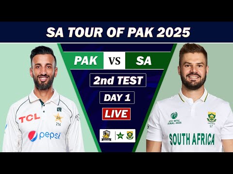Thumbnail for PAKISTAN vs SOUTH AFRICA 2nd TEST MATCH LIVE | PAK vs SA CRICKET MATCH LIVE COMMENTARY