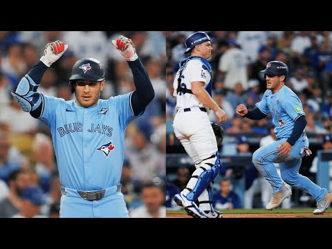 Thumbnail for Daulton Varsho scores the third run of World Series Game 5 for the Blue Jays 🏃