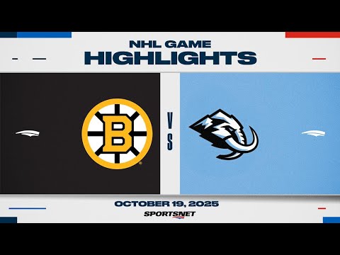 Thumbnail for NHL Highlights | Bruins vs. Mammoth - October 19, 2025