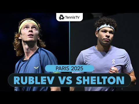Thumbnail for Ben Shelton vs Andrey Rublev Entertaining Match Highlights | Paris 2025 🔥