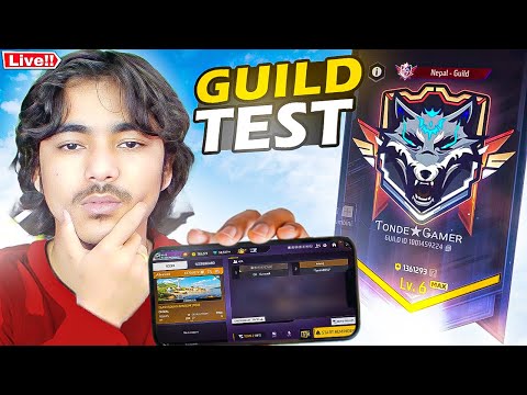 Thumbnail for LIVE 🔴 Guild Test & Giveaway😍 #freefirelive #lakagaming #shortfeed