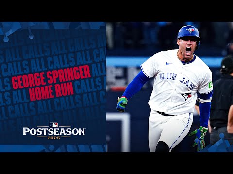 Thumbnail for ALL CALLS of George Springer's LEGENDARY Game 7 homer to send the Blue Jays to the World Series! 🤯