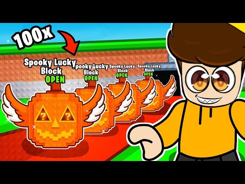 Thumbnail for I Opened 100 SPOOKY LUCKY BLOCKS in Roblox Steal a Brainrot! 🎃😱