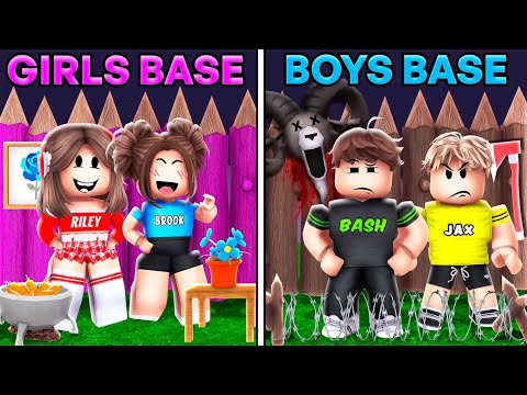 Thumbnail for GIRL vs BOY Base In 99 Nights In The Forest!