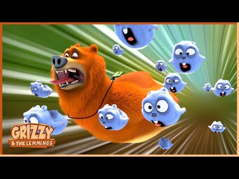 Thumbnail for Outta the House ! 💨 Grizzy & the lemmings | 25' Compilation | 🐻🐹