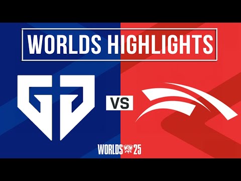 Thumbnail for GEN vs HLE Highlights ALL GAMES | Worlds 2025 Quarterfinals | Gen.G vs Hanwha Life Esports