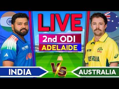 Thumbnail for 🔴LIVE - India vs Australia Live | Cricket Live Score & Commentary | Ind vs Aus 2nd Live Match Today