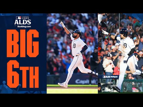 Thumbnail for BIG INNING! Tigers strike for FOUR runs in the 6th to take commanding lead in Game 4 of the ALDS!