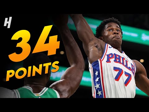 Thumbnail for VJ Edgecombe with UNREAL ROOKE DEBUT 🔥 34 Points vs Celtics