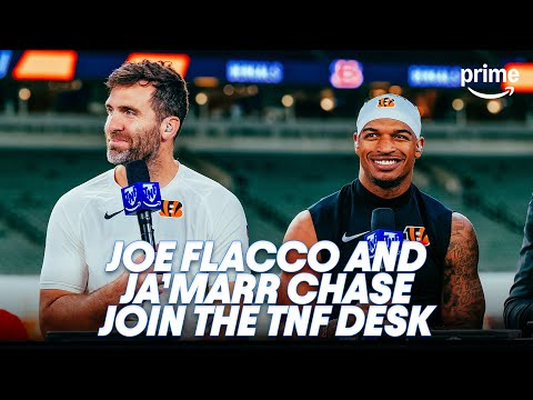 Thumbnail for Joe Flacco and Ja'Marr Chase Join the TNF Desk After Win vs. Steelers | Prime Video