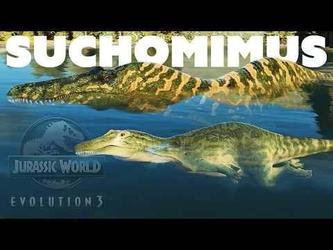 Thumbnail for 🔲 SUCHOMIMUS SHOWCASE & My First JWE3 Habitat Build! | Jurassic World Evolution 3 News