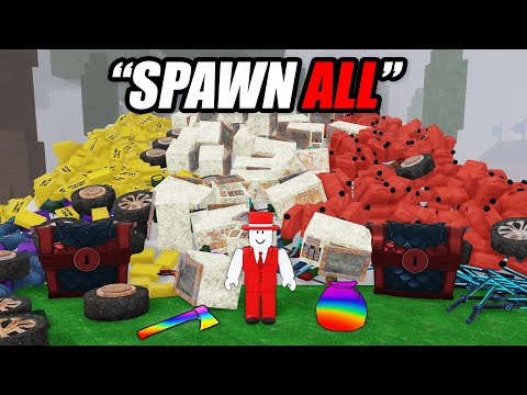 Thumbnail for Using ADMIN to Spawn EVERY ITEM in 99 Nights in the Forest!