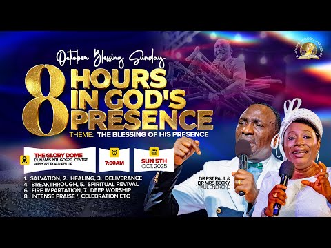 Thumbnail for THE BLESSING OF HIS PRESENCE|OCTOBER2025BLESSING SUNDAY SERVICE|8 HOURS IN GOD'S PRESENCE|05-10-2025