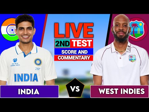 Thumbnail for India vs West Indies, 2nd Test 2025 | Live Cricket Score & Commentary, IND vs WI series 2025