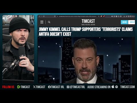 Thumbnail for Jimmy Kimmel Says Trump Supporters Are TERRORISTS, Says Antifa Does NOT Exist | Tim Pool