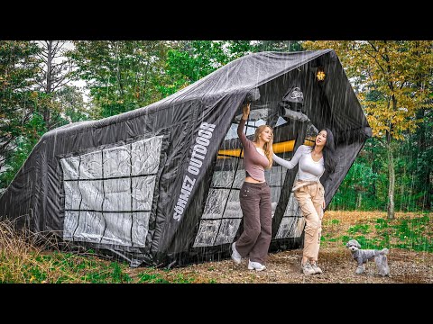 Thumbnail for NEW LUXURY AIR TENT CAMPING IN THE RAIN🌧️