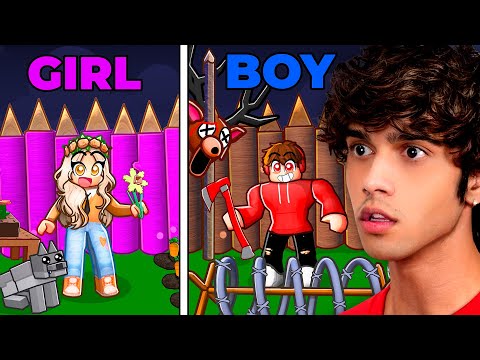Thumbnail for BOY vs GIRL BASE in 99 Nights in the Forest!