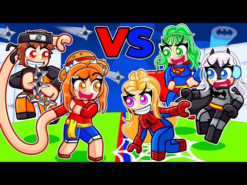 Thumbnail for SUPERHEROS VS ANIME In Roblox Rivals...
