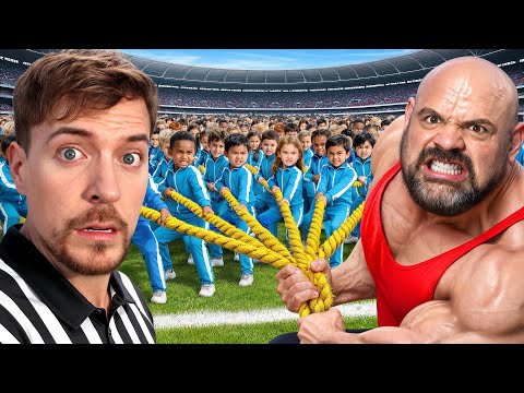 Thumbnail for 100 Kids Vs World's Strongest Man!