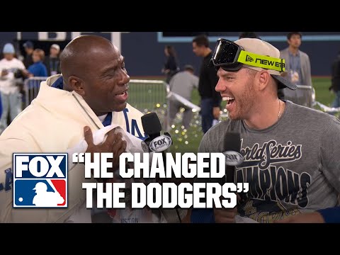 Thumbnail for Magic Johnson has HIGH PRAISE for Freddie Freeman After Dodgers Win Back-To-Back World Series Titles