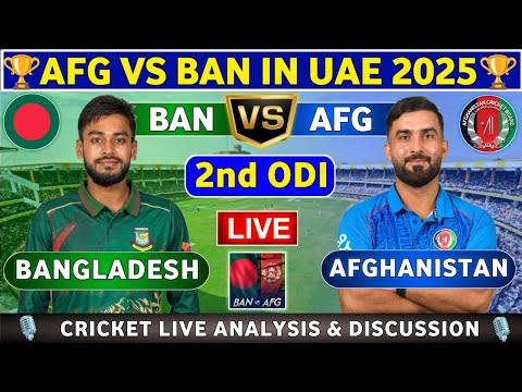 Thumbnail for Afghanistan vs Bangladesh, 2nd ODI Match Analysis and Discussion AFG vs BAN 2nd ODI Match