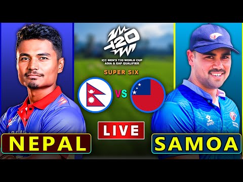 Thumbnail for NEPAL VS SAMOA Score & Audio Commentary, T20 World Cup Asia & Eap Qualifier,  Super Six | Nep vs Sam