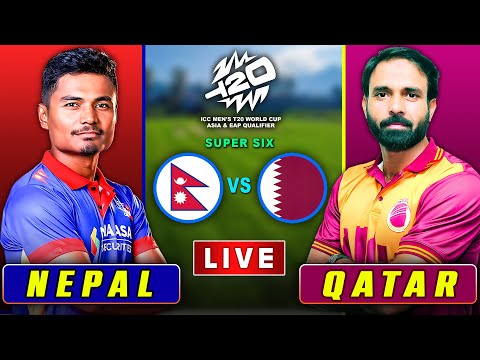 Thumbnail for NEPAL VS QATAR, SUPER SIX, T20 WORLD CUP ASIA & EAP QUALIFIER | SCORE & AUDIO COMMENTARY