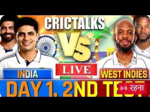 Thumbnail for 🔴 IND vs WI Live Match Today, 2nd Test Day 1 India vs West Indies, Live Cricket Match Commentary